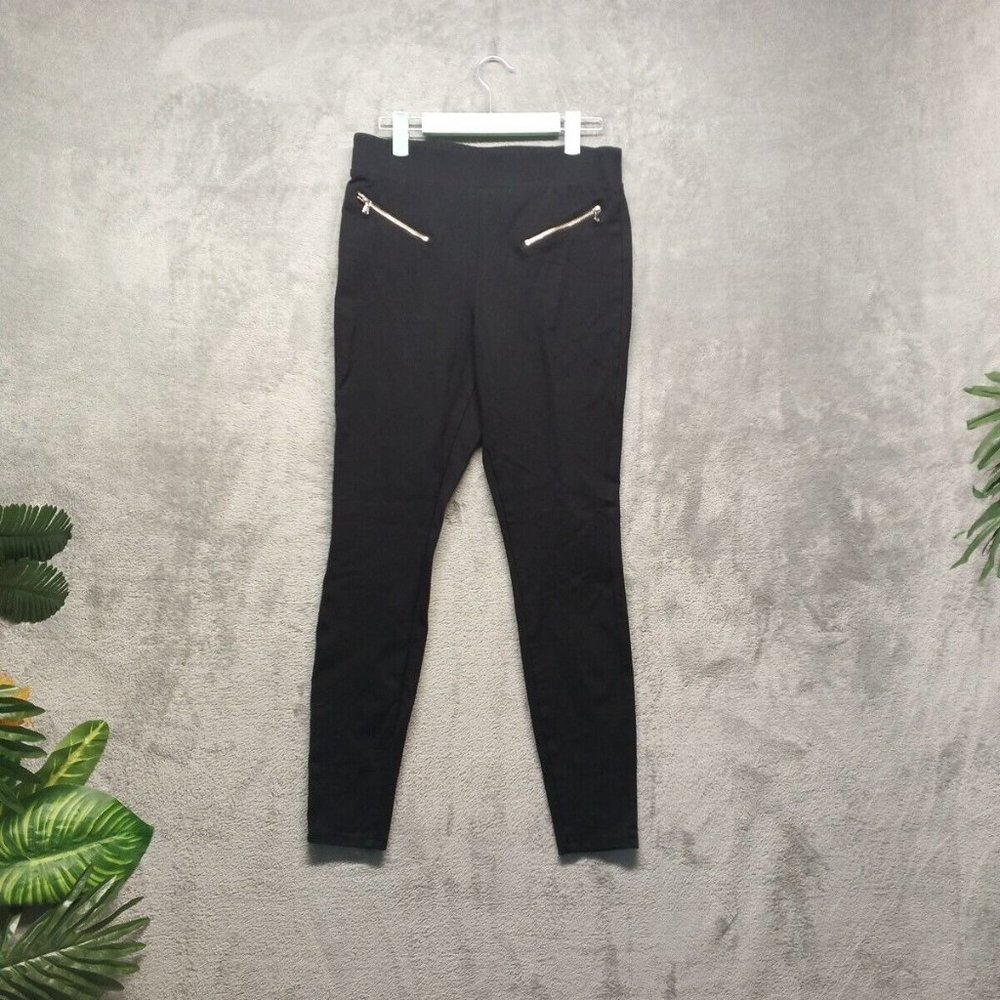 🍑A NEW DAY Women Pants  Skinny  US M(8-10) High Rise Casual Office Solid BLK